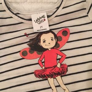 Shirts & Tops - Ladybug Girl Tee, Size 2 Shirts & Tops - Ladybug Girl Tee, Size 2